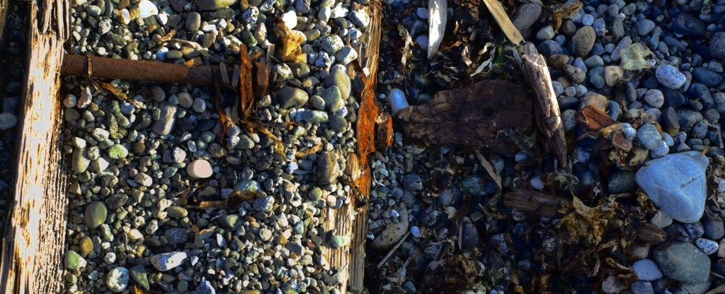 Driftwood with bolts